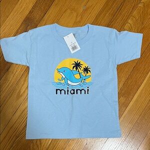 NWT Miami Dolphin Graphic Kids Tee - Light Blue